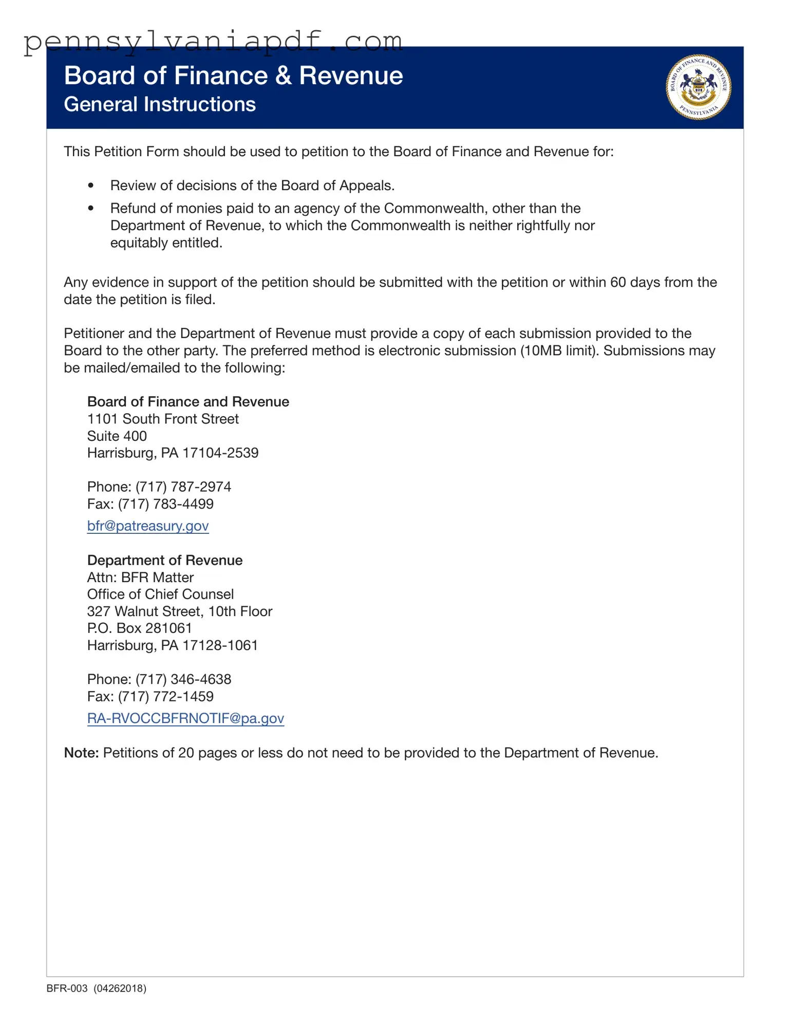 Fill a Valid Pennsylvania Petition Form